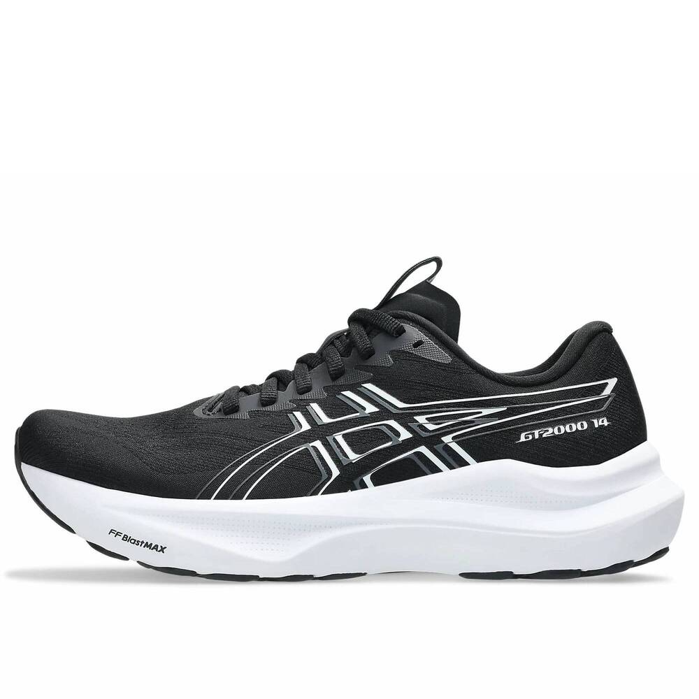 NEW ASICS women's gt-2000 14 trainer running shoes in black/white